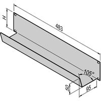 SCHROFF 19" voorpaneel met kabelgoot - CABLE TRAY 19" 2U 95T