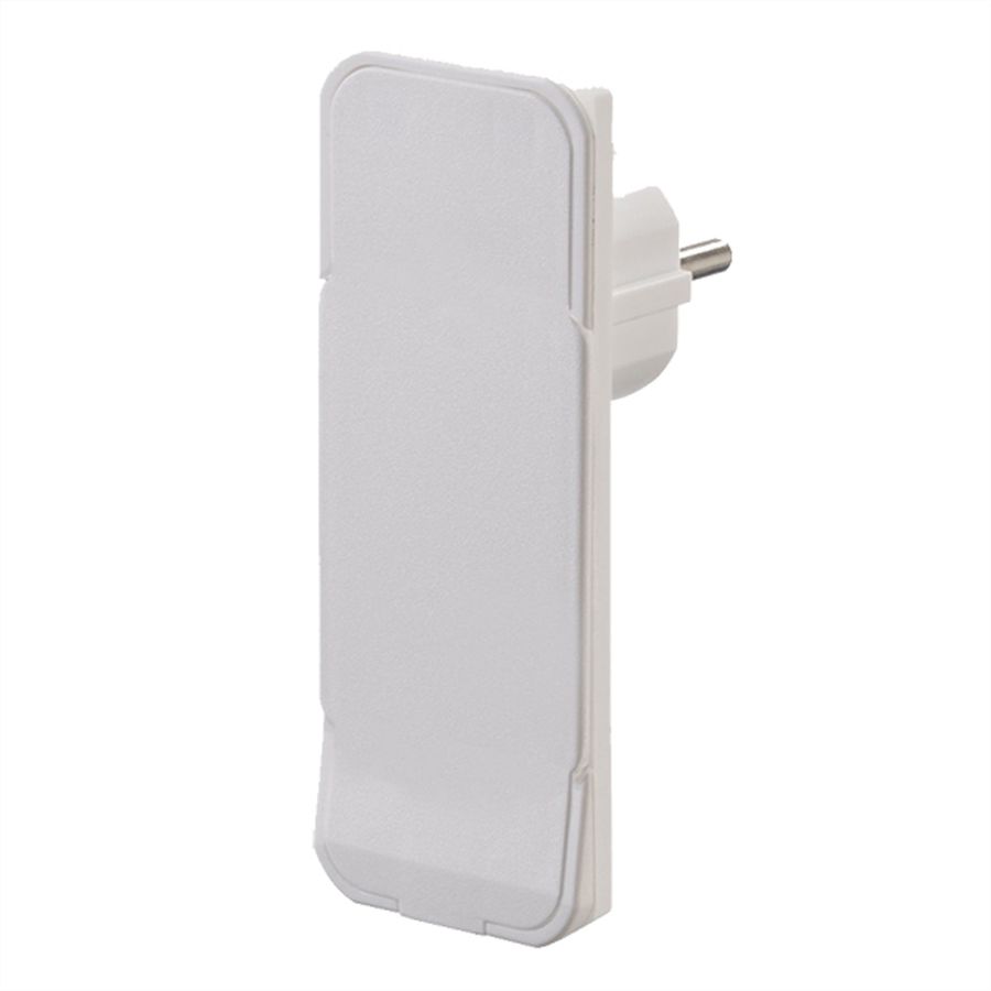 BACHMANN Flat Plug CEE7/7 white, can be reconnected, without cable