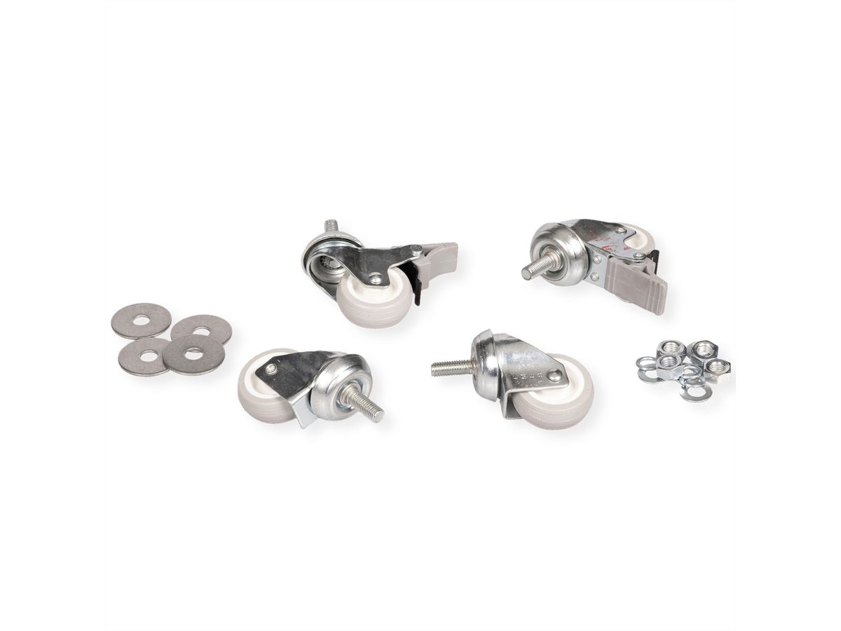 ROLINE Swivel castors for wall housing Basic Plus, 80kg