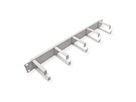 VALUE 19" 1U Cable Management Plate, G-Type, 5 Hooks, grey
