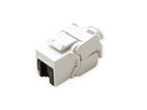 VALUE Cat.6A (Class EA) Keystone, RJ-45, onafgeschermd, zilver, zonder gereedschap, wit