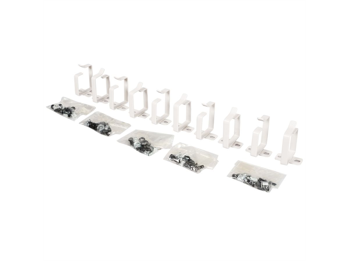 ROLINE Cable management bracket, 44x60mm grey 10 pieces