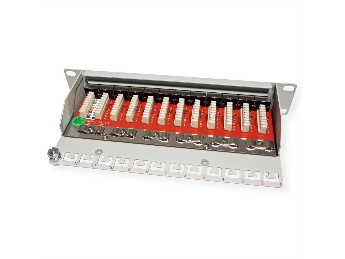 ROLINE 10"-Patchpanel 12 Poorts, Cat.6A (Class EA), afgeschermd