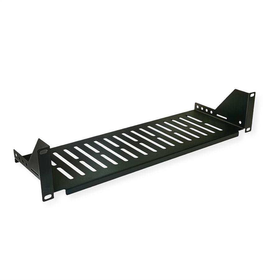VALUE 19"-Legplank, 485 x 150mm, 2HE, max. 15 kg, zwart