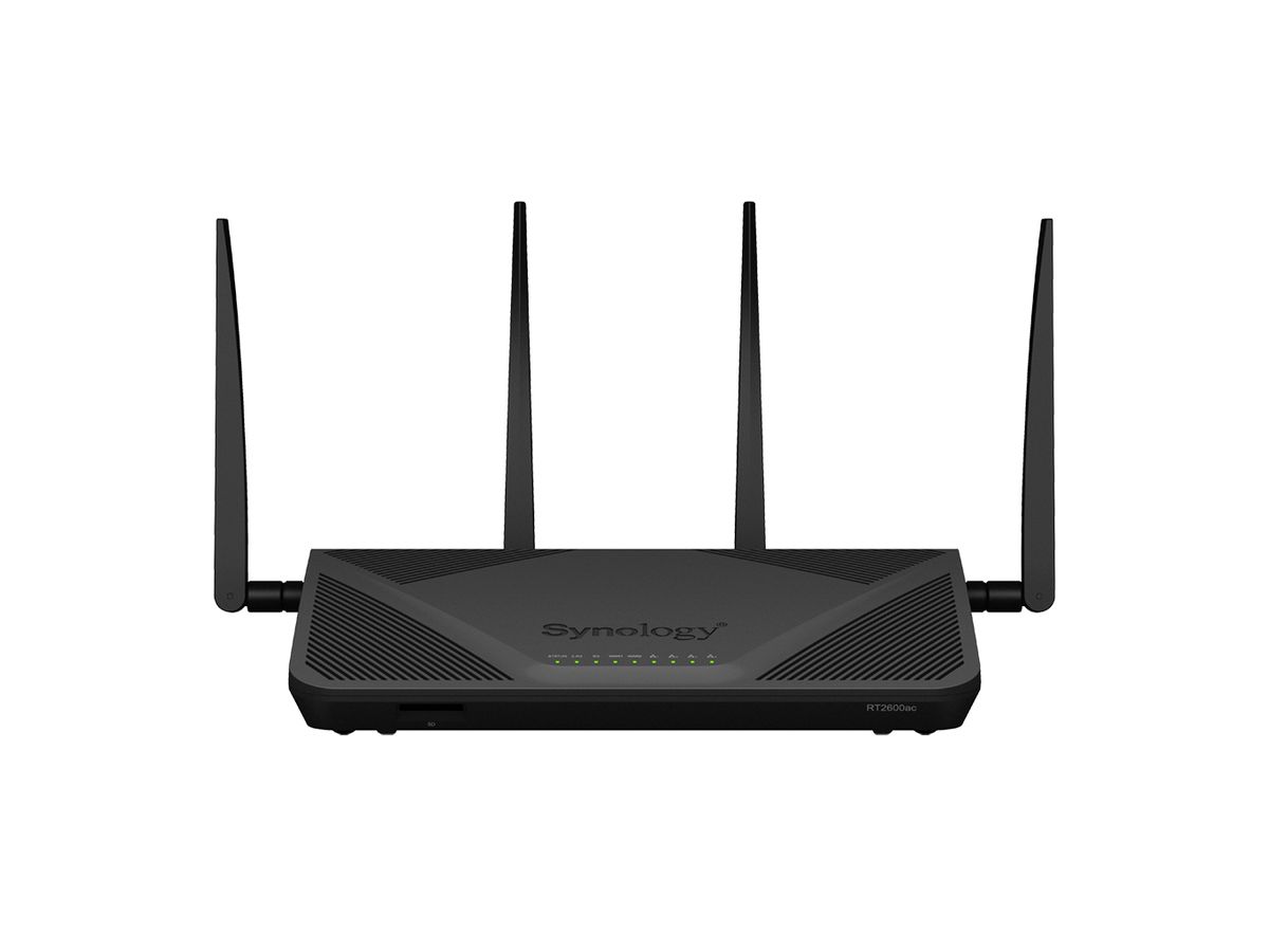 Synology RT2600AC wireless router Gigabit Ethernet Dual-band (2.4 GHz / 5 GHz) 4G Black