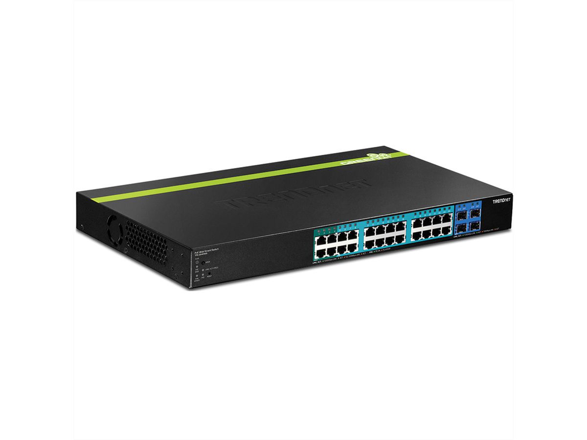 TRENDnet TPE-2840WS 28-poorts POE+ switch Gigabit Smart 24 PoE/PoE+ 4 SFP 195W