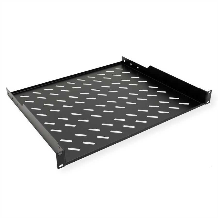 ROLINE 19-inch shelf 1 U 400 T, 15kg load capacity black