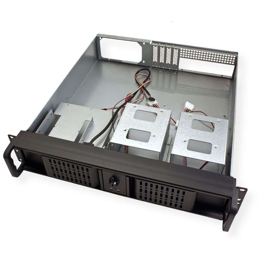 19" serverbehuizing, 2U, kort, IPC 2U 2098-SK, zwart