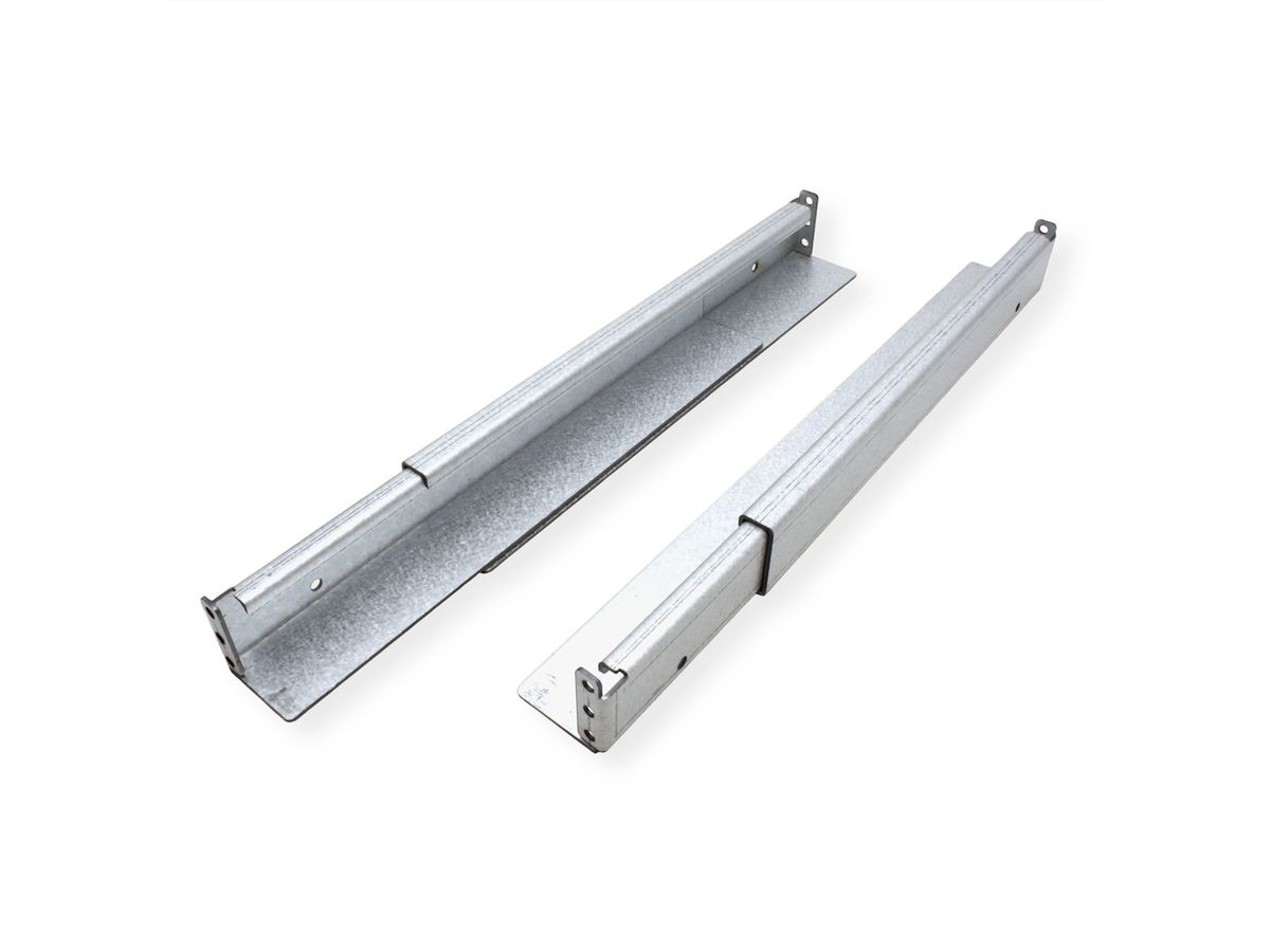ROLINE slide rail set variable depth, 350 to 600mm incl mounting material