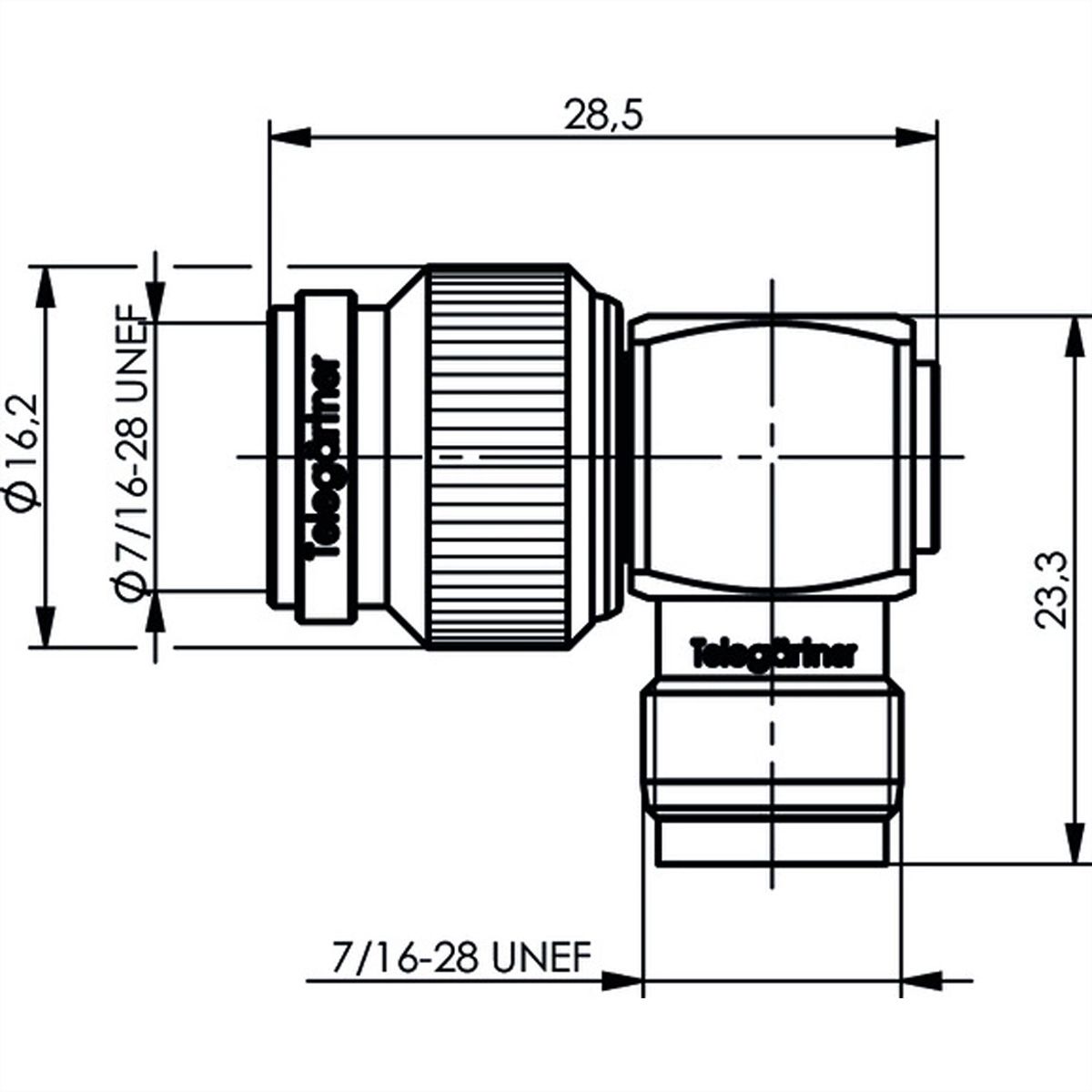 TELEGÄRTNER TNC-Winkelverbinder 50 Ohm Stecker / Buchse