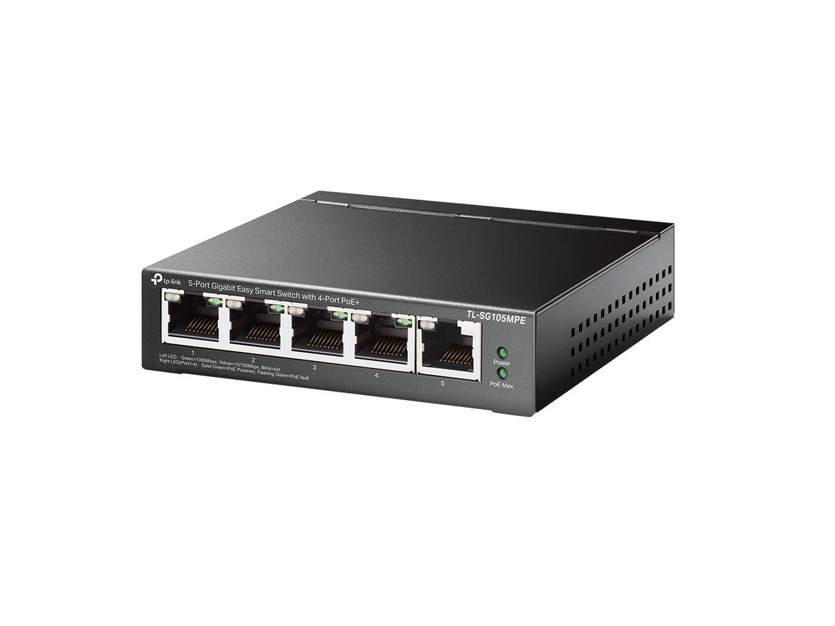 TP-Link TL-SG105MPE netwerk-switch L2 Gigabit Ethernet (10/100/1000) Power over Ethernet (PoE) Zwart