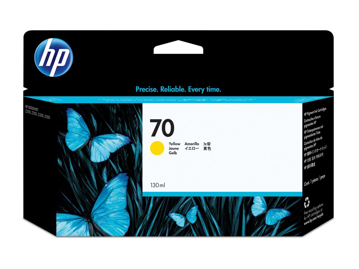 HP 70 130-ml Yellow DesignJet Ink Cartridge