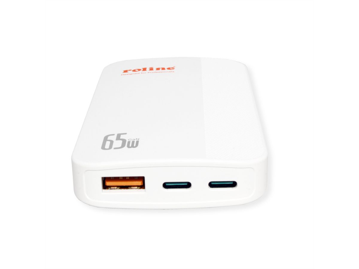 ROLINE USB-oplader, slank, met inklapbare eurostekker, 65 W