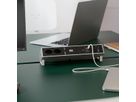 BACHMANN DESK2 2xCH 90° 1xUSB C/C 100W, 1xCM L=0,2m INOX