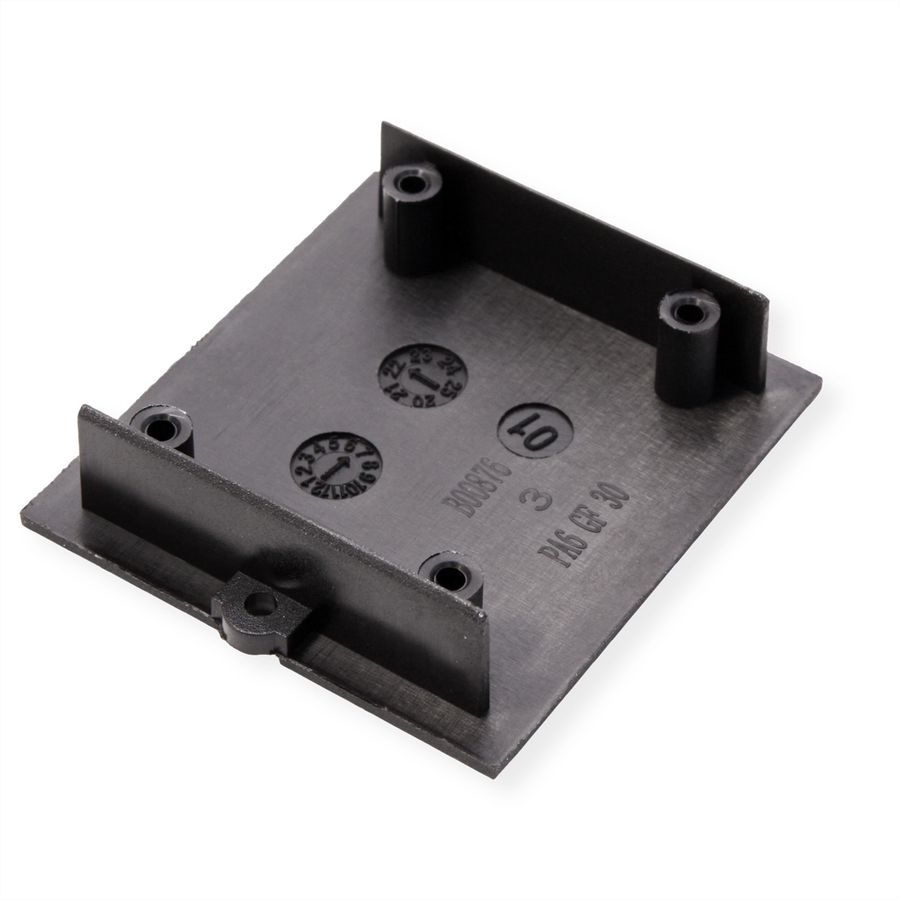 BACHMANN custom module blind deksel met schroefdome, zwart
