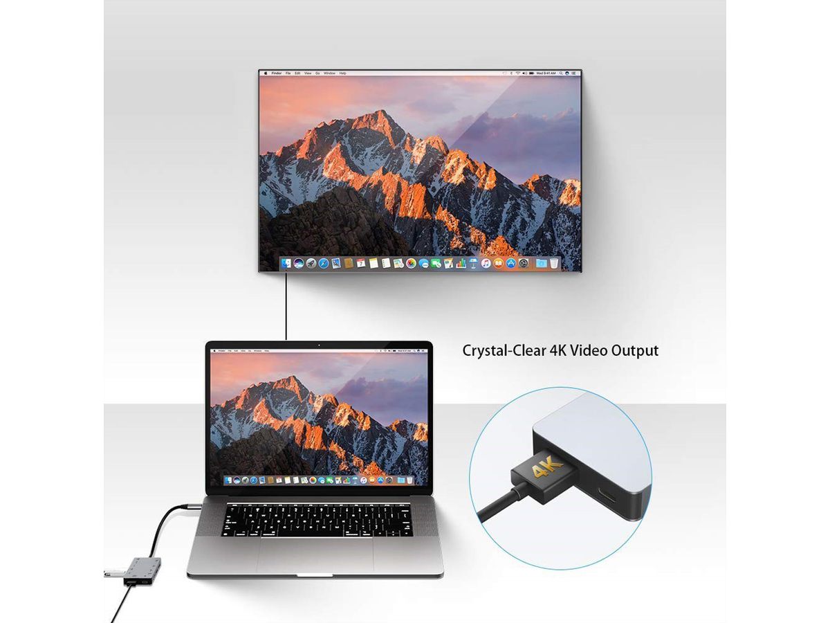 EXSYS EX-1221HM USB 3.2 Gen1 C-HUB 11 Ports für Notebook, Matebook und MacBook
