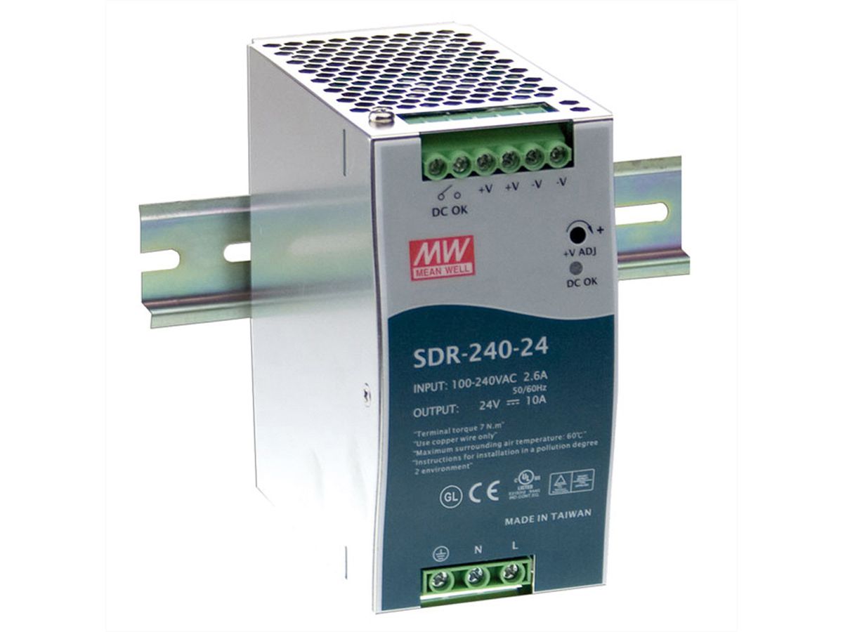 Mean Well SDR-240-24 Hutschienennetzteil 240W 24V DC