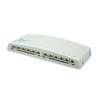 TELEGÄRTNER Mini Distributor 12 Port, MPD12-HS K Cat.6A, light grey RAL 7035