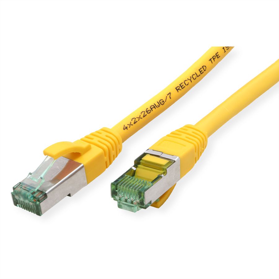 ROLINE RM Patchkabel Cat.6A S/FTP (PiMF), geel, 5 m