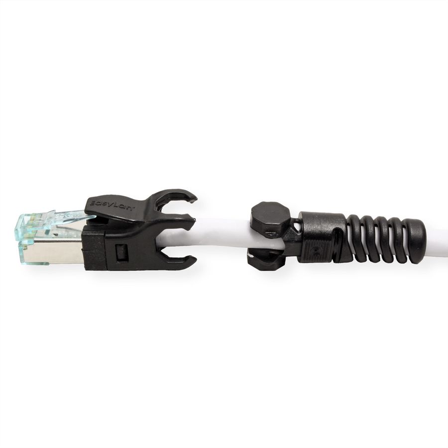 EasyLan VarioBoot Patch cable Cat.6A, S/FTP, grey, 0.5 m