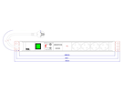 BACHMANN 19" PDU 1.5U 4xCEE7/3, Switch