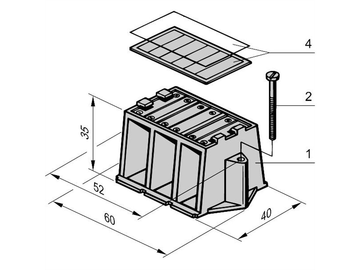 SCHROFF Montagebeugel voor busbar 1, 2?Palen