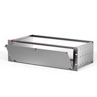 SCHROFF voorpanelen, niet afgeschermd, scharnierende bodem, 6 HE, 42 PK, 2,5 mm, Al, geanodiseerd