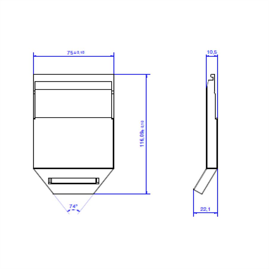 BACHMANN DESK2 kabelgeleider RAL9005, zwart geverfd