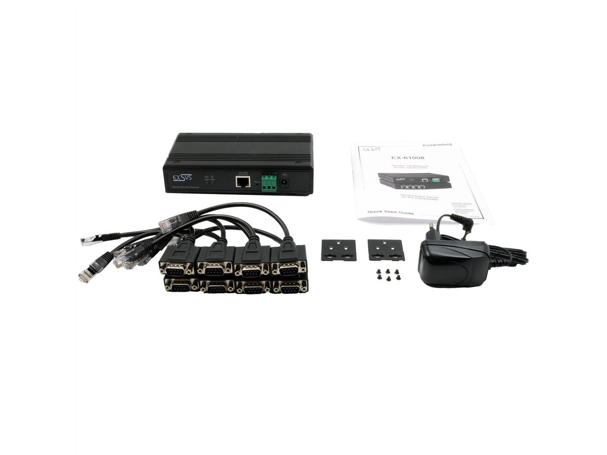 EX-61008 Seriële Apparaatserver 8 x Seriell RS-232/422/485