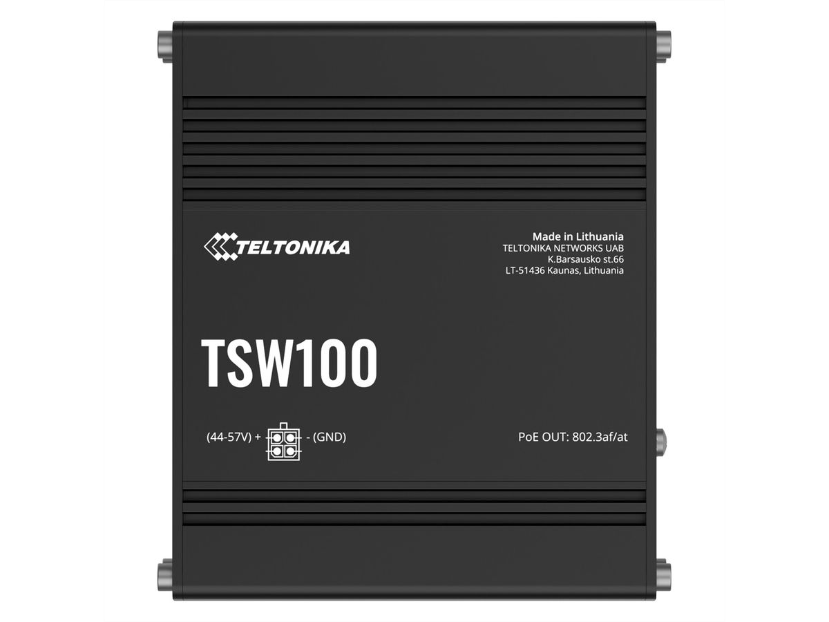 TELTONIKA TSW100 Industriële switch Unmanaged PoE+ Gigabit
