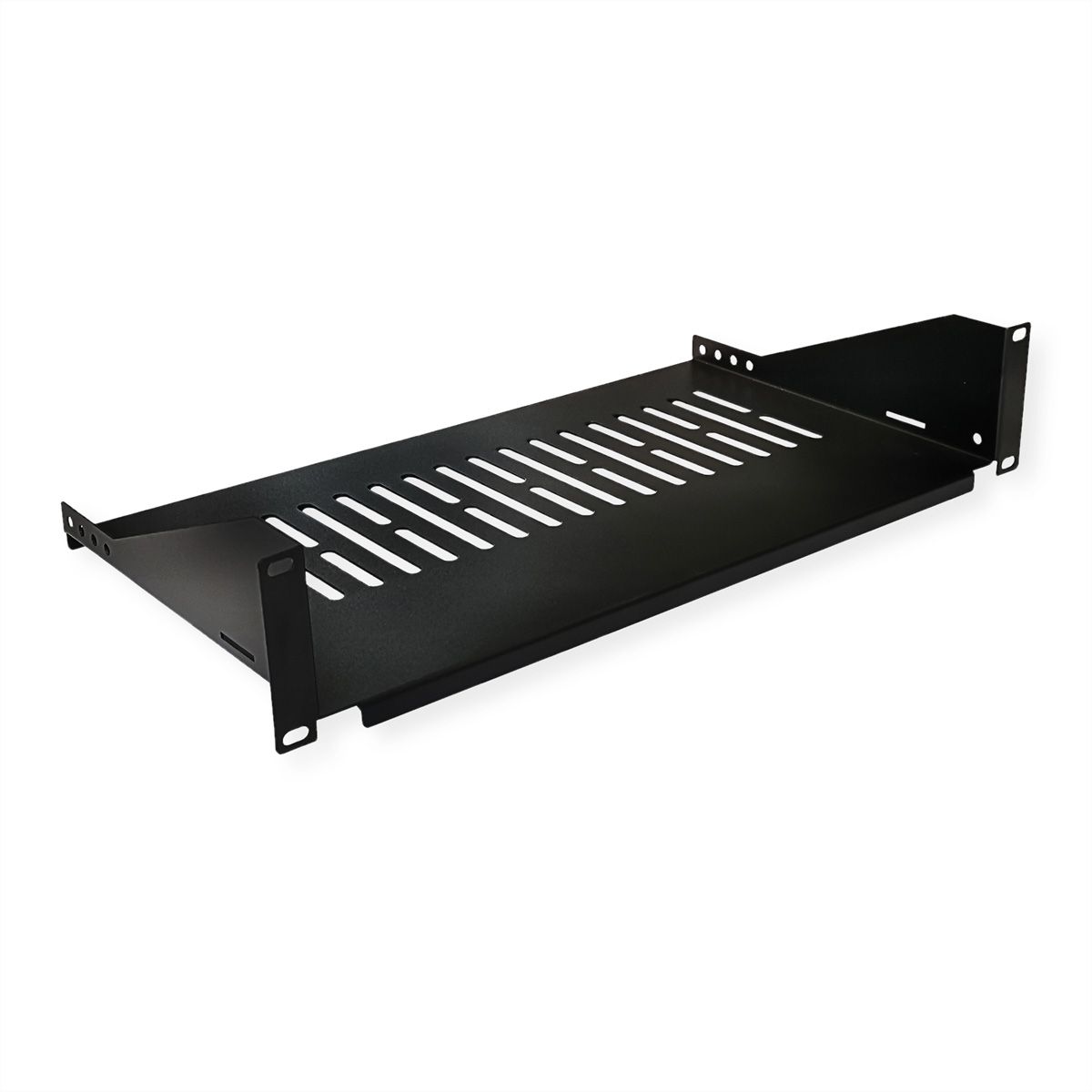 VALUE 19"-Legplank,  485 x 250mm, 2HE, max. 15kg, zwart