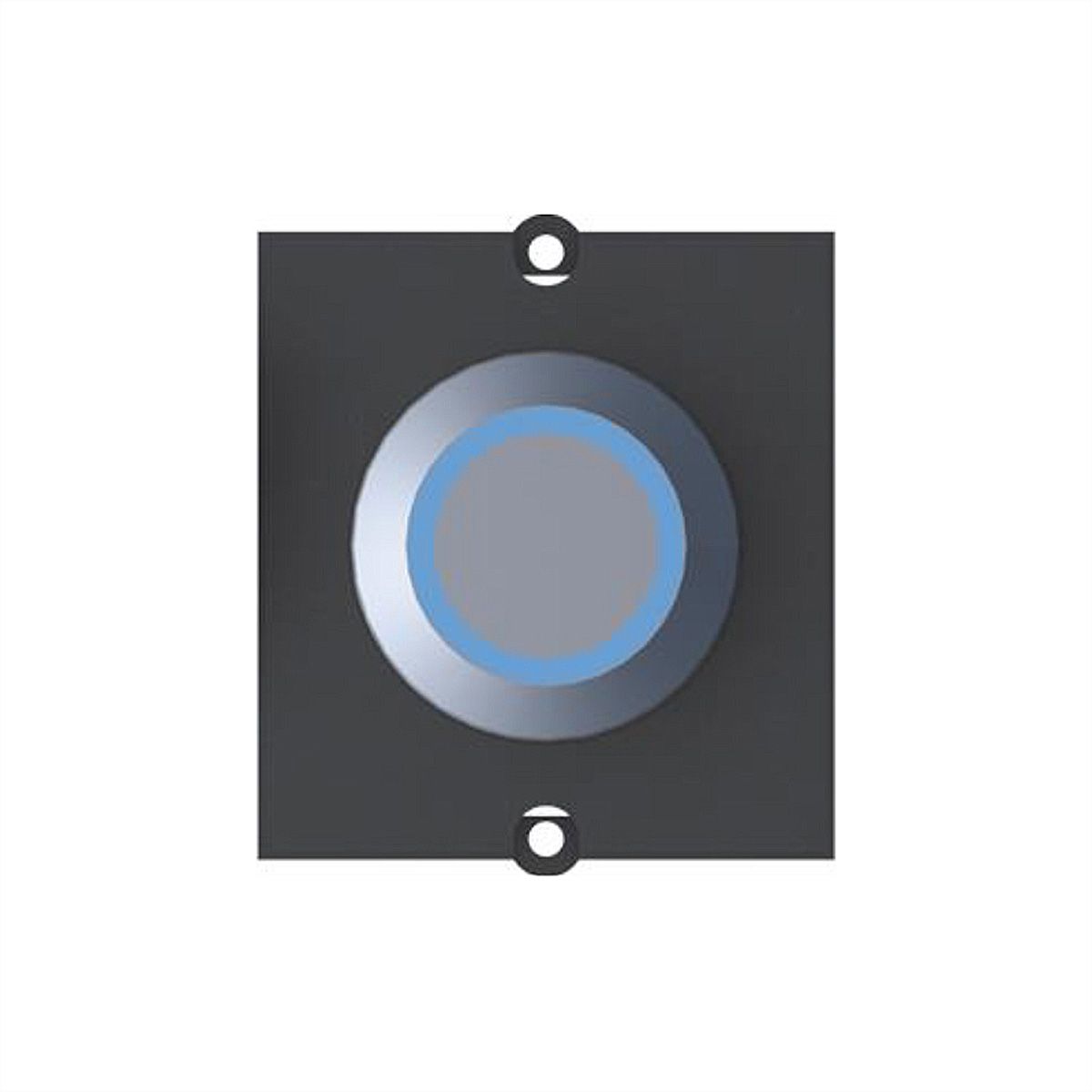 BACHMANN frame 1x button stainless steel, illuminated blue