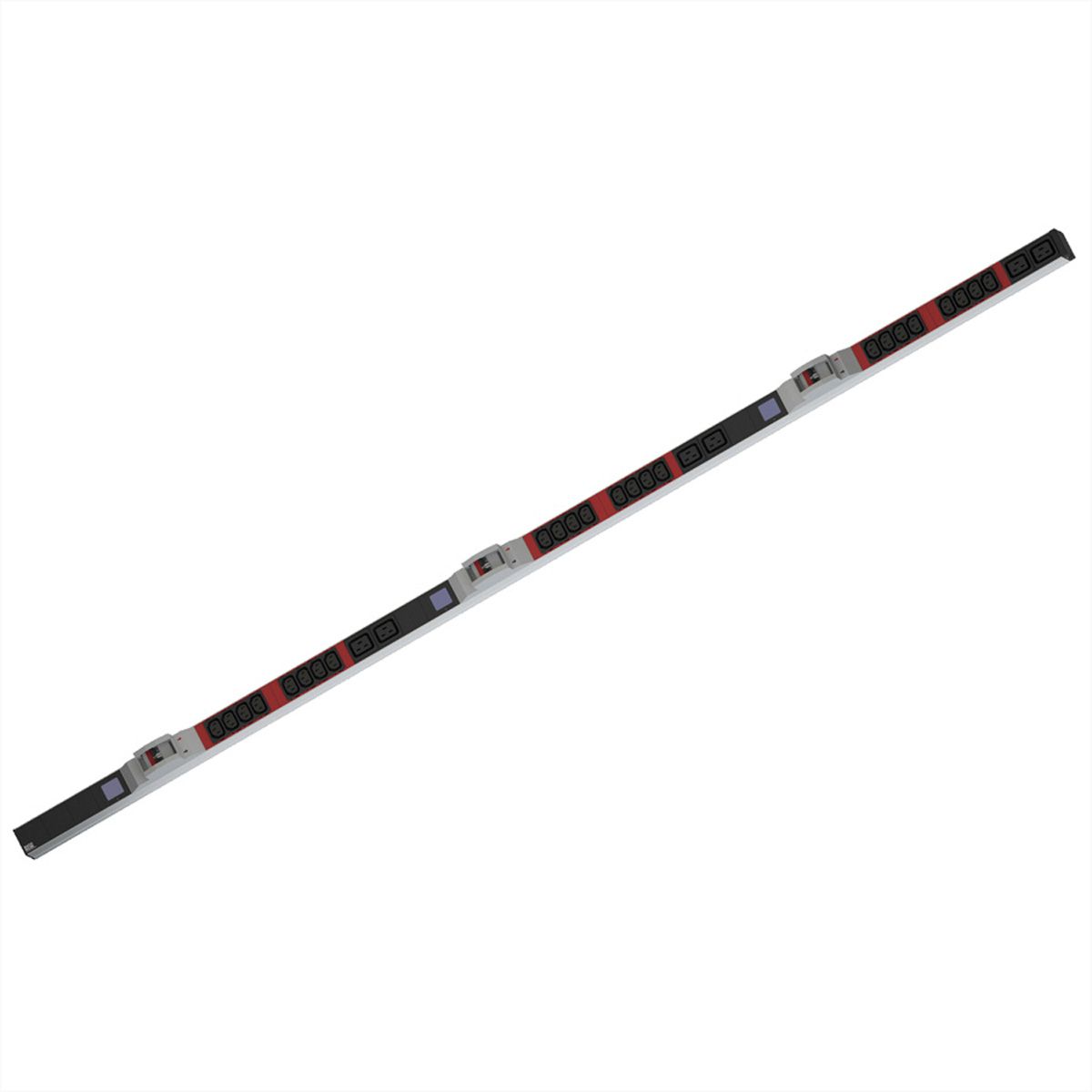 BACHMANN BN0500 19" PDU 1U 24xC13 6xC19, power measurement, CEE 3x32A connection, red