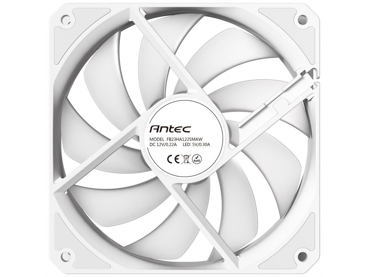 ANTEC P12R PWM ARGB REVERSE Fan PC Case Fan, white