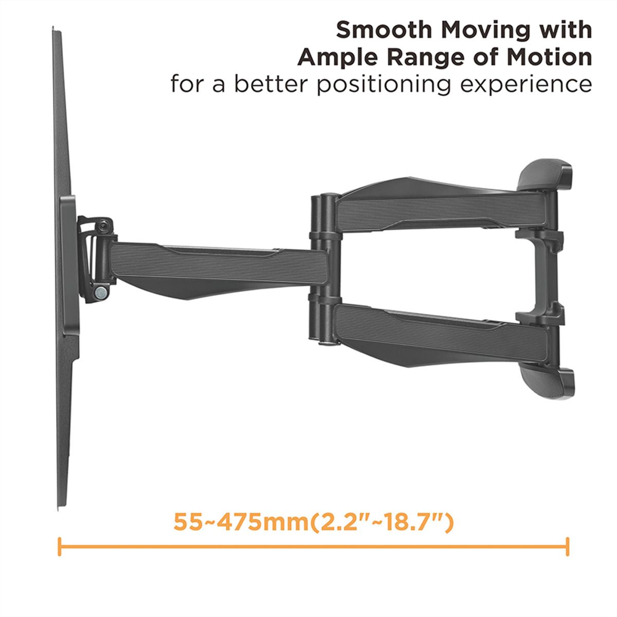 VALUE Solid Articulating Wall Mount TV Holder, up to 203.2 cm (37" - 80"), < 45 kg