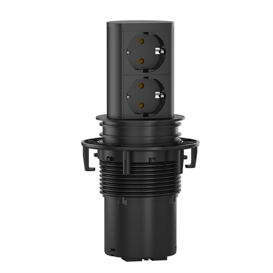 BACHMANN Elevator 2xCEE7/3, AEH, black, 2 m