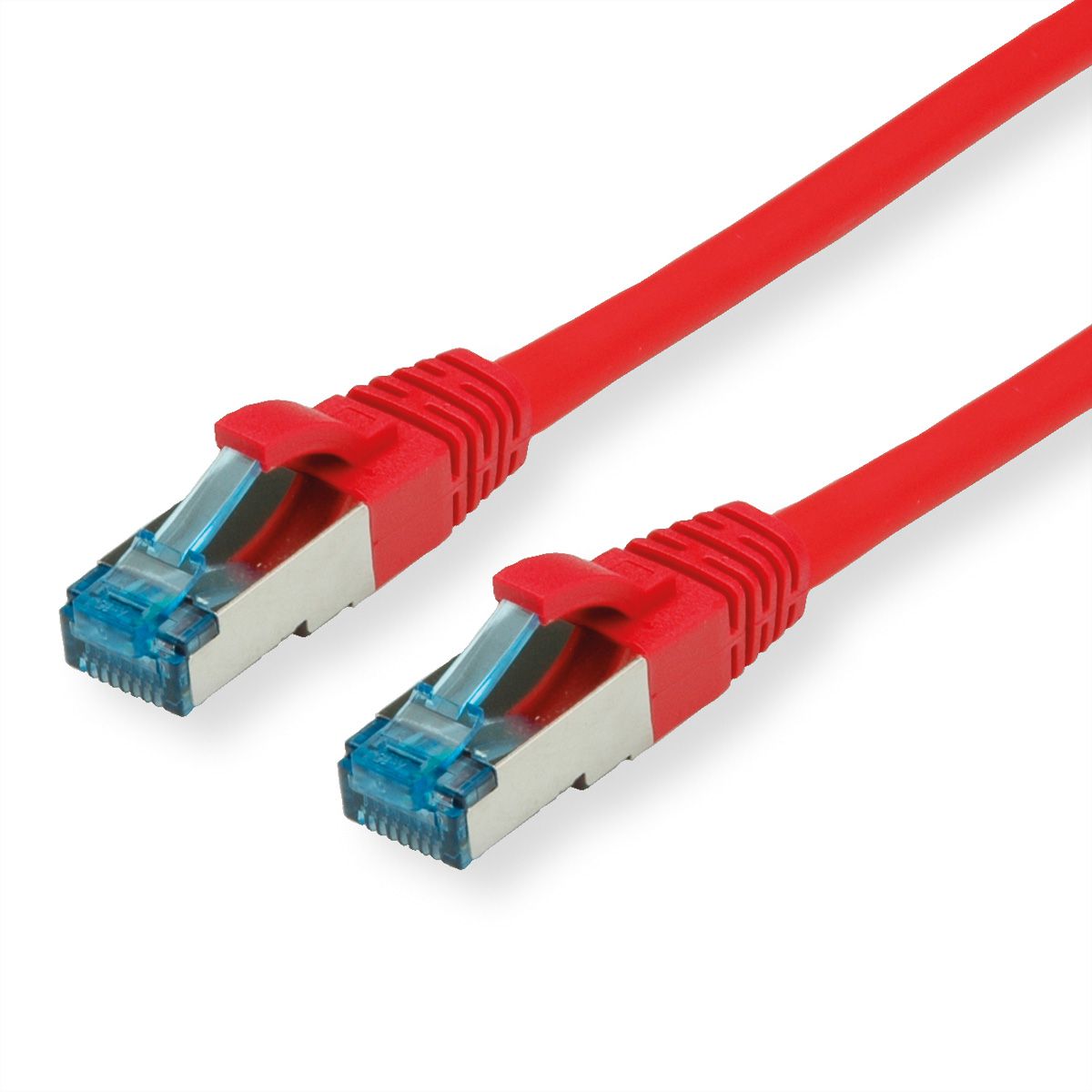 VALUE S/FTP Patch Cord Cat.6A (Class EA), red, 0.5 m