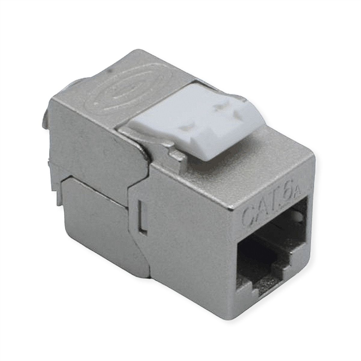 ROLINE Cat.6A (Class EA) Keystone, RJ-45, shielded, tool-free, GHMT, silver