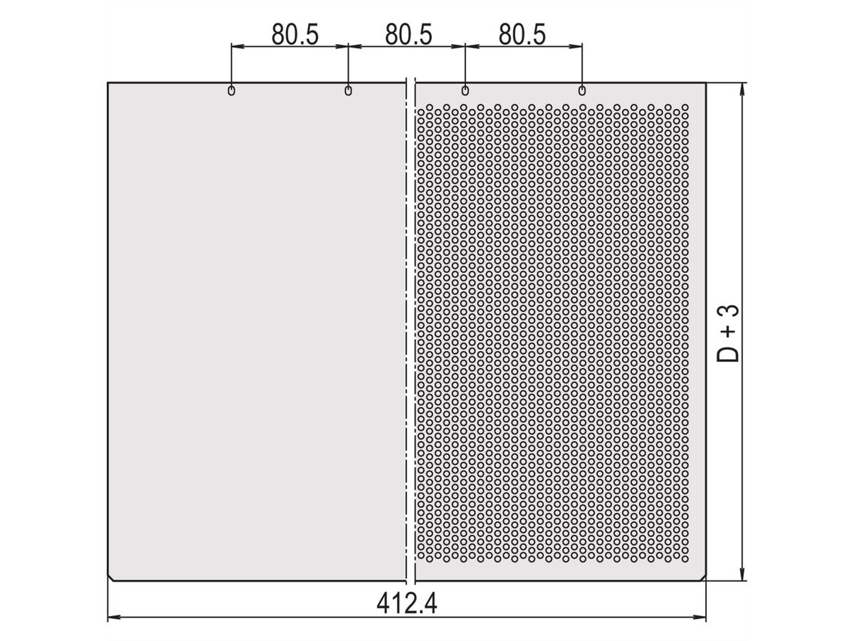 SCHROFF MultipacPRO Cover Plate, Plain, Depth 280 mm