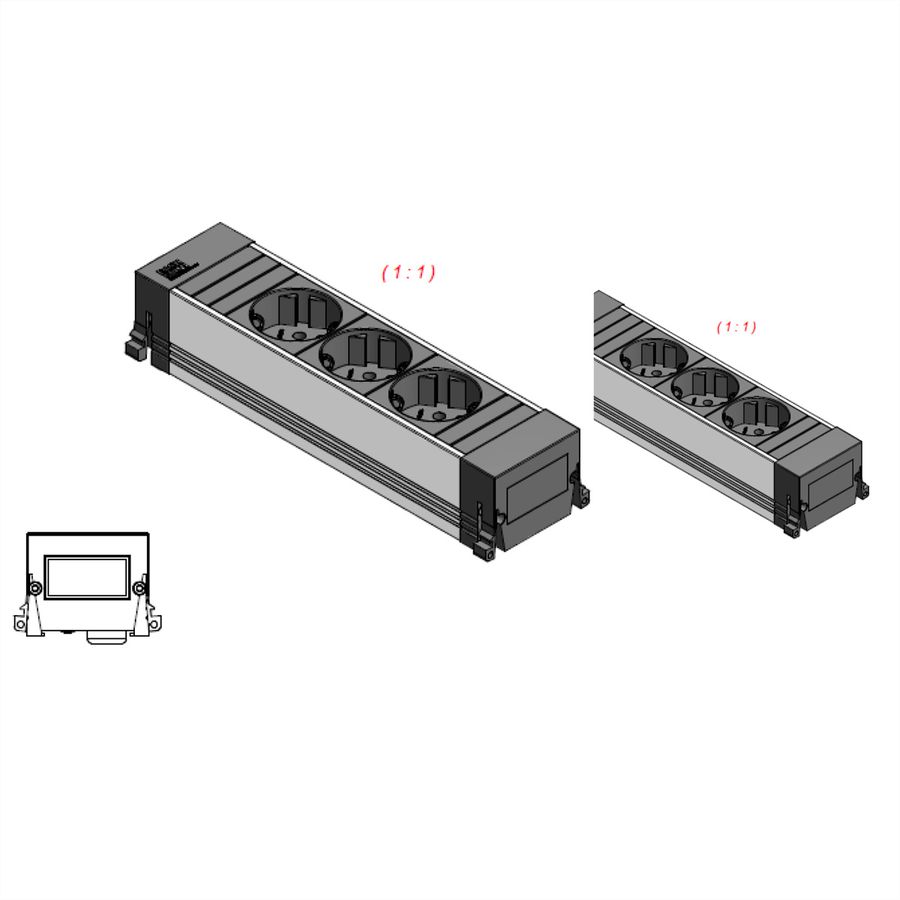 BACHMANN Power Frame 3x earthing contact short