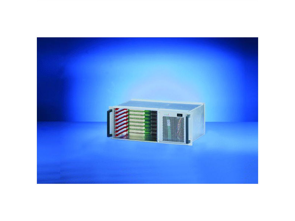 SCHROFF VME64x-systeem, 4 HE, 8 sleuven, open frame voeding