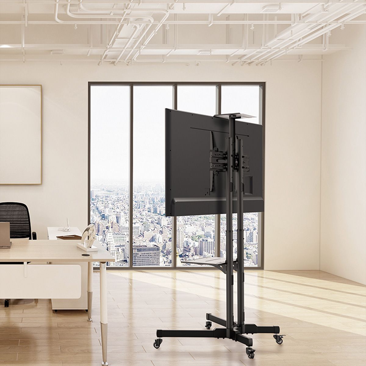 VALUE LCD/TV rolstandaard, tot 50 kg (37" tot 70"), zwart