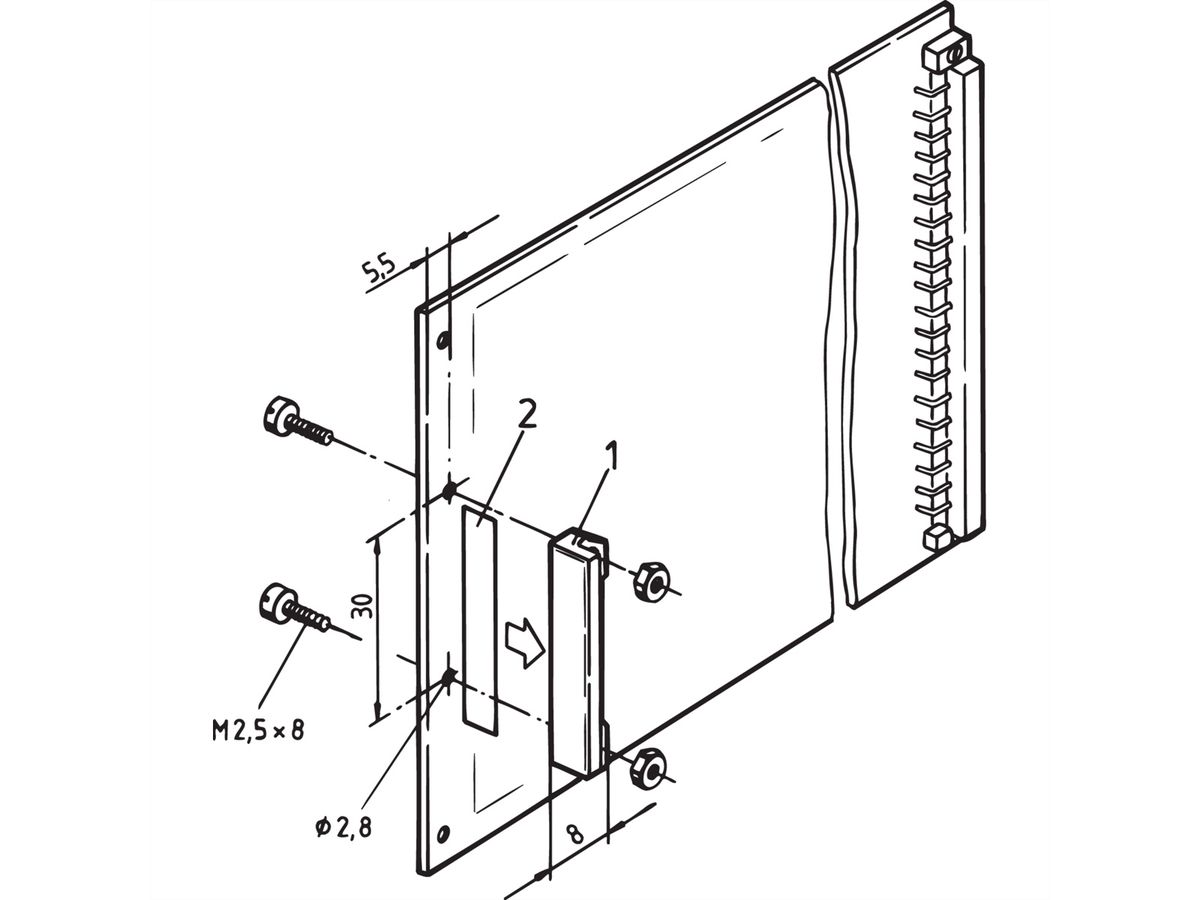 SCHROFF PCB Handle, Can Be Bolted or Riveted, Red