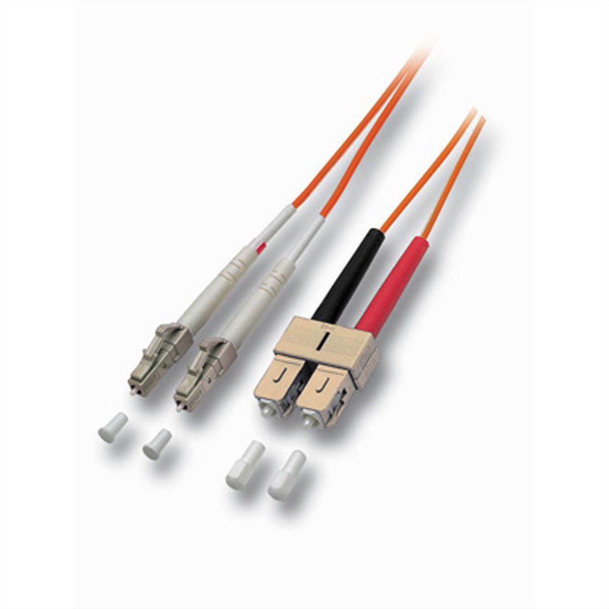 Fibre kabel duplex. 50/125 µm LC/SC, oranje, 5 m