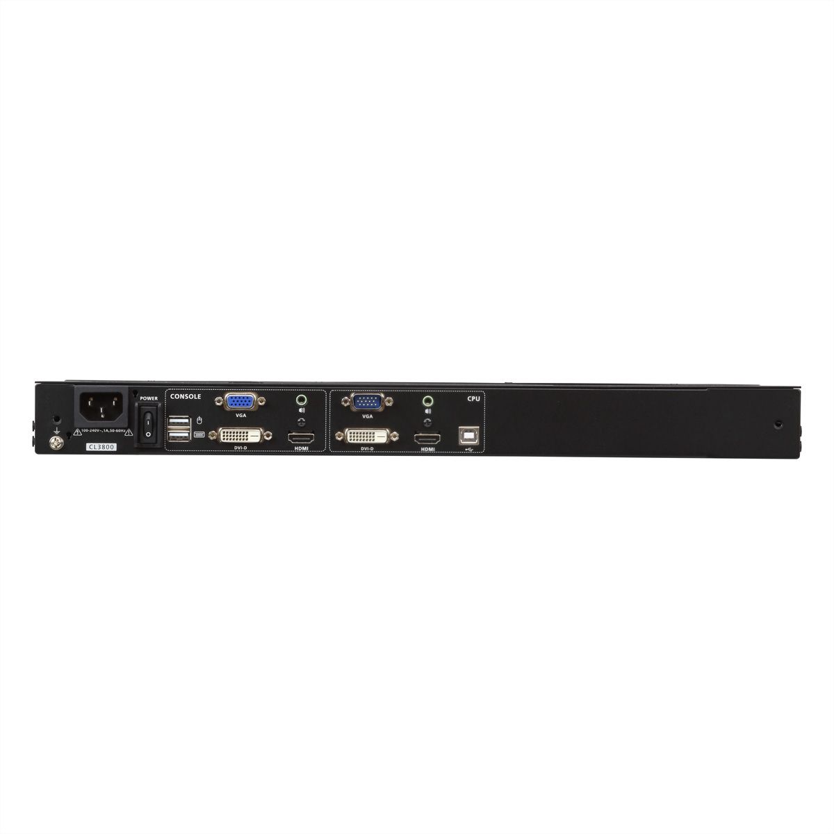 ATEN CL3800NW KVM-console USB HDMI DVI VGA Dual Rail, Toetsenbord indeling Zwitsers