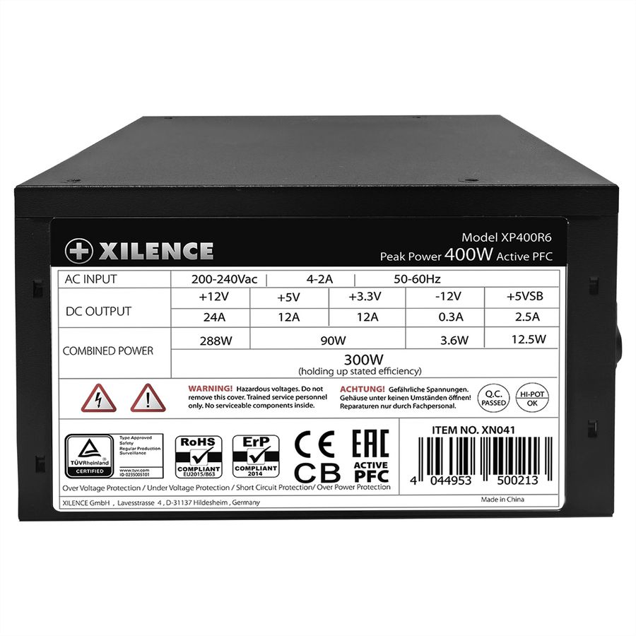 Xilence XP400R6 PC voeding, 400W Peak Power, ATX