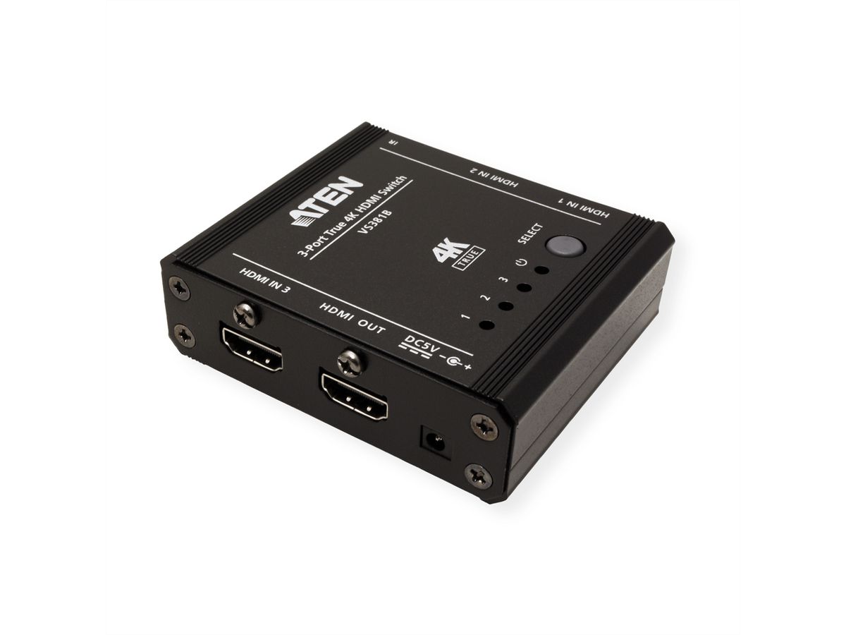 ATEN VS381B HDMI-switch met 3 poorten True 4K