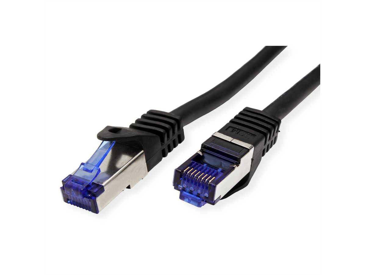 VALUE Outdoor patchkabel Cat.6A (klasse EA) S/FTP (PiMF), massieve kabel, LSOH, zwart, 50 m