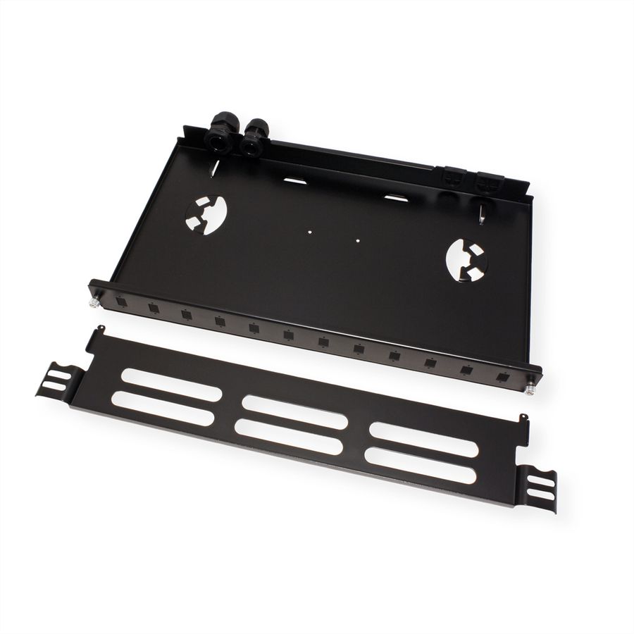 ROLINE FO Panel 19" unloaded, 12x Ports SC(Simplex)/LC(Duplex), black