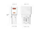 VALUE POCKET Travel Charger, EU/UK/US, 2x Ports (A+C), 25W